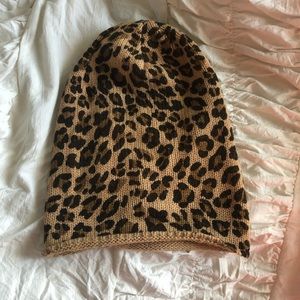 Cheetah print beanie